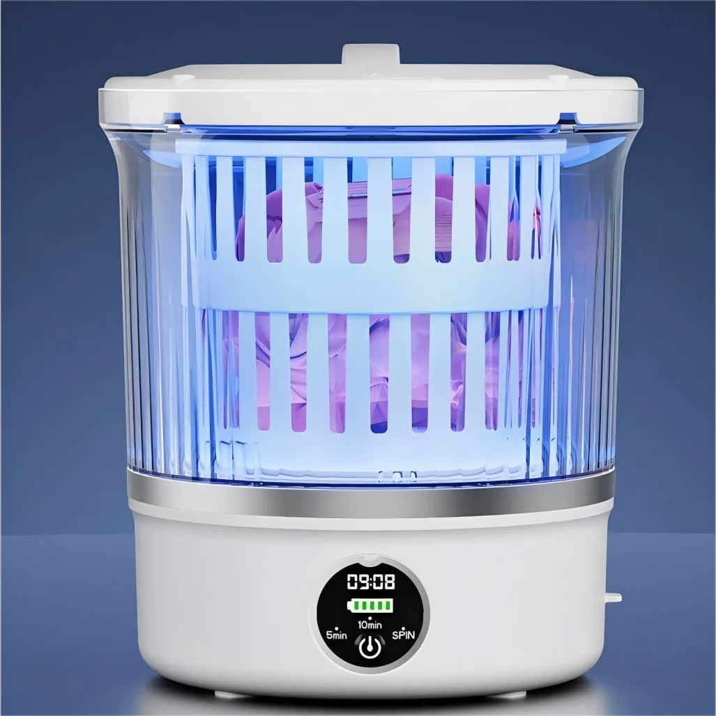 HOMEFISH Dehydrated Underwear Washing Machine Fully Automatic Dormitory Mini Mini Sock and Underwear Washing Machine Peaceful Pleasures Health and Wellness