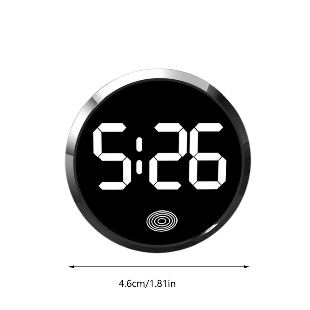 Fashionable LED Car Clock Touch-Control Dashboard Watch, LED Display Light for Fridge RV Classroom Travel Vehicle Supplies Peaceful Pleasures Health and Wellness B