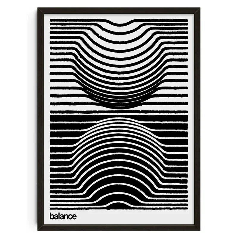 Retro Abstract Canvas Wall Art Print | Home & Living Room Decor