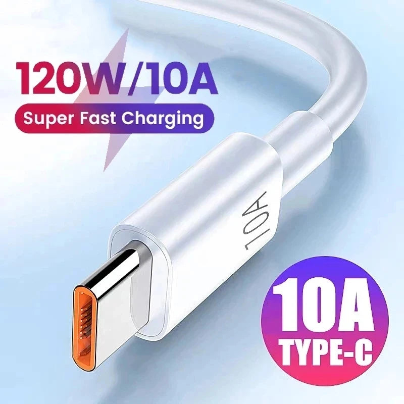 120W 10A USB-C Fast Charging Cable | Huawei Xiaomi Samsung