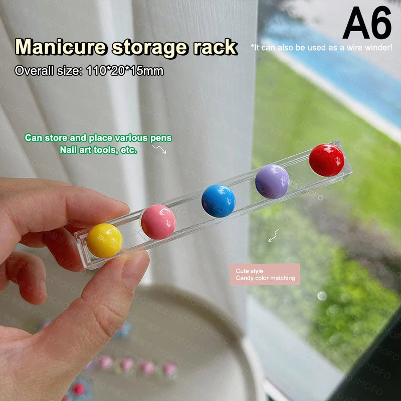 Cartoon Nail Brush Holder Stand Salon Pen Rack Accessoire Brushes For Manicure Tool Nail Art Brush Holder Carrier Storage Peaceful Pleasures Health and Wellness A6