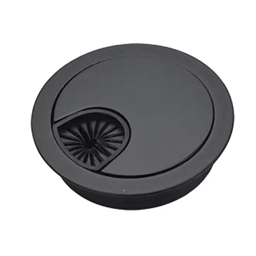 Chrome Zinc Alloy Desk Cable Hole Cover | Detachable Design