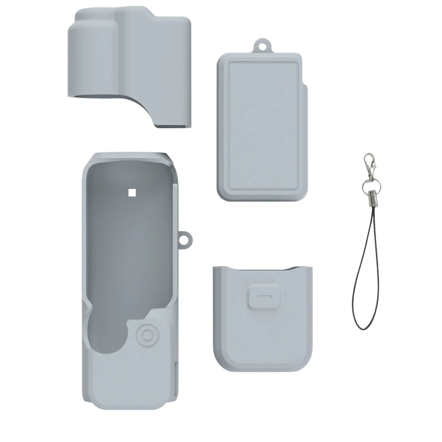 Suitable For DJI Pocket4 Lens Protective Case Screen Protective Case Camera Protective Case Battery Protective Case Peaceful Pleasures Health and Wellness silver
