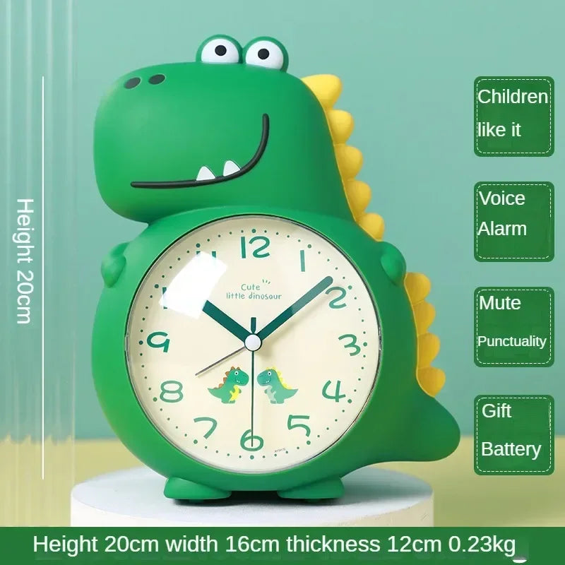 Cute Dinosaur Kids Alarm Clock with Night Light | Boys & Girls