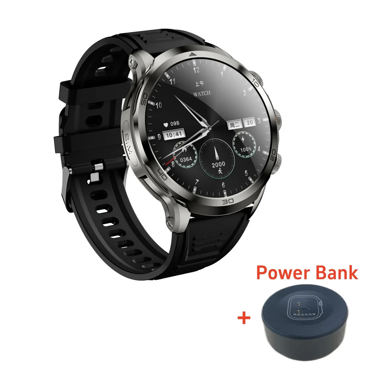 GOLDENSPIKE H19 4G Android Smartwatch 1.95" AMOLED GPS 8GB+128GB