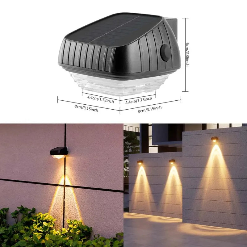 Solar Waterproof Outdoor Wall Lights – Garden Fence Patio Lamp
