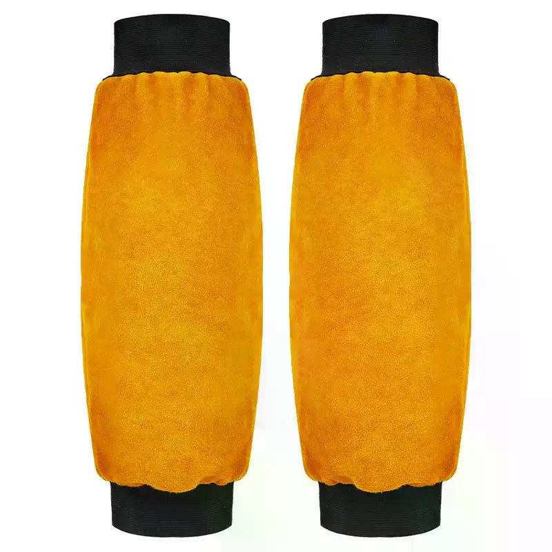 PU Leather Welding Sleeves | Heat Resistant Arm Guards, 1 Pair