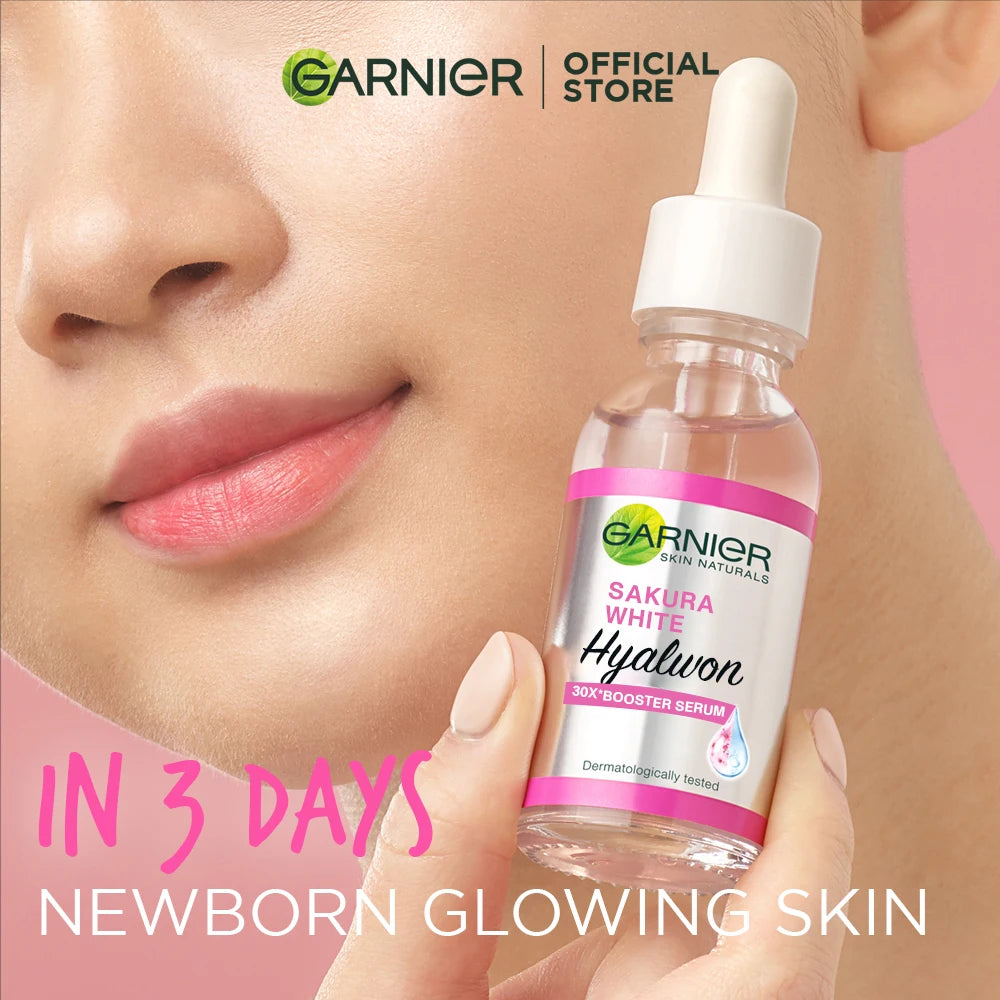 GARN Nier Pink Serum Sakura Glow 30x Hyaluronic Booster Moisturizing Serum Firming Skin Fine Lines Skin Facial Care Serum Peaceful Pleasures Health and Wellness