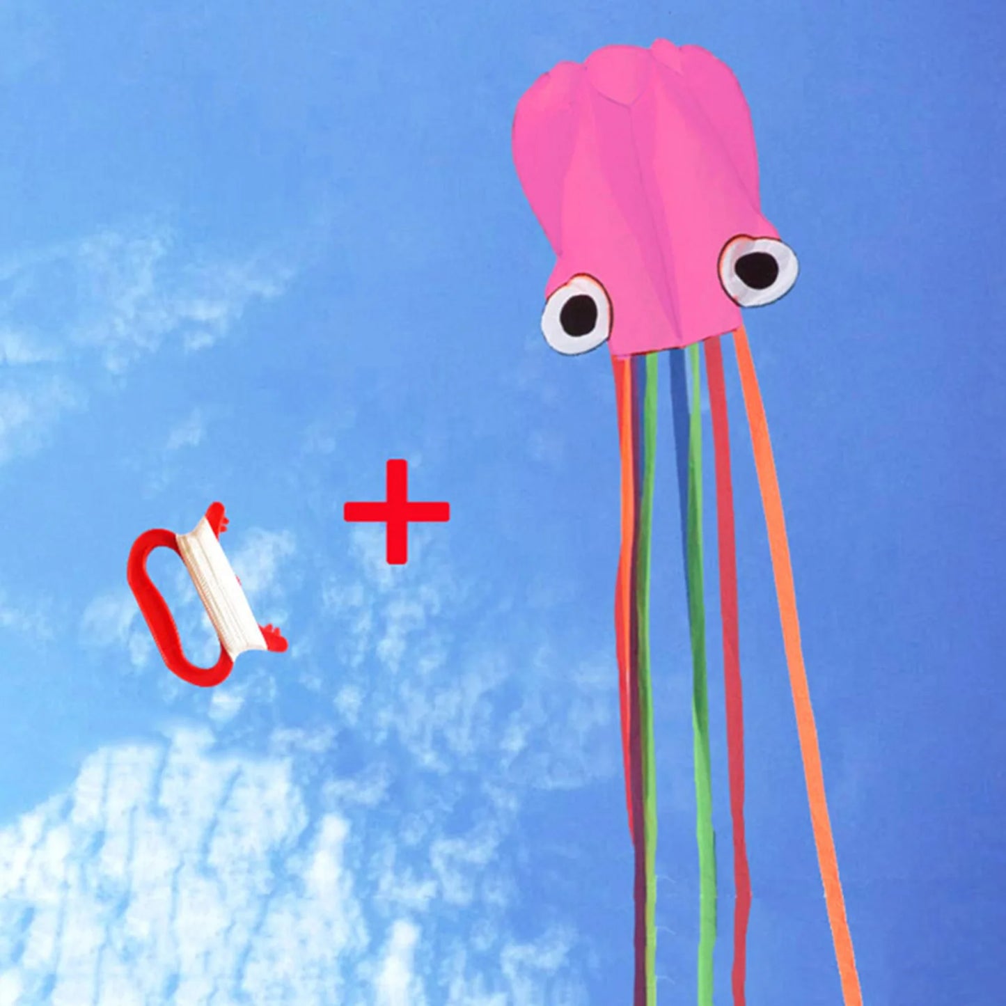 Kite Soft Octopus Flyer Kite Large Octopus Easy Flyer Kite with Handle & Line for Beach Park Garden Peaceful Pleasures Health and Wellness