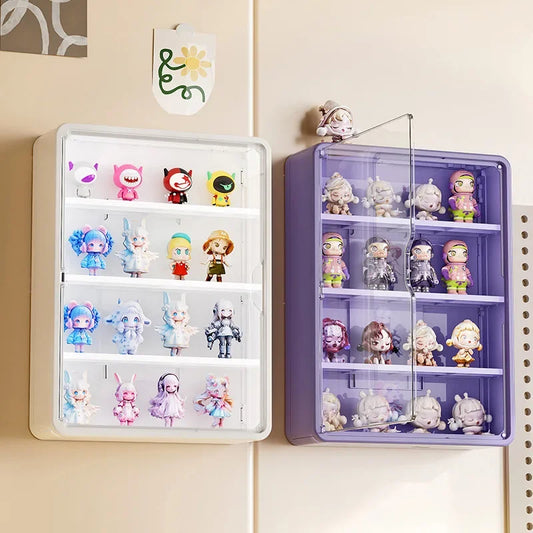 Wall Mounted Magnetic Display Rack for Action Figures & Blind Boxes Collectible Display Rack Peaceful Pleasures Health and Wellness
