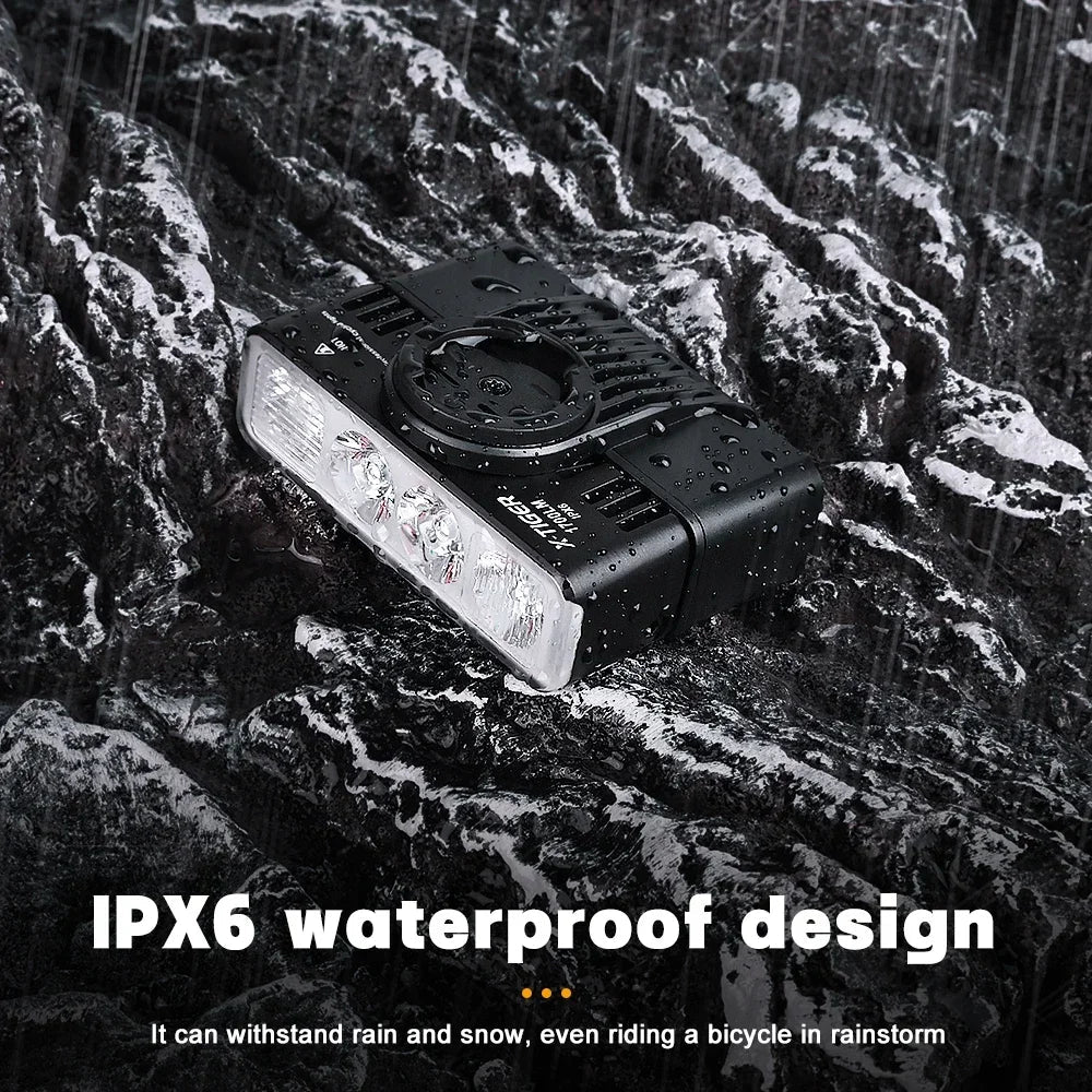 X-TIGER 1700LM IPX6 Waterproof Bicycle Front Light | Garmin Mount