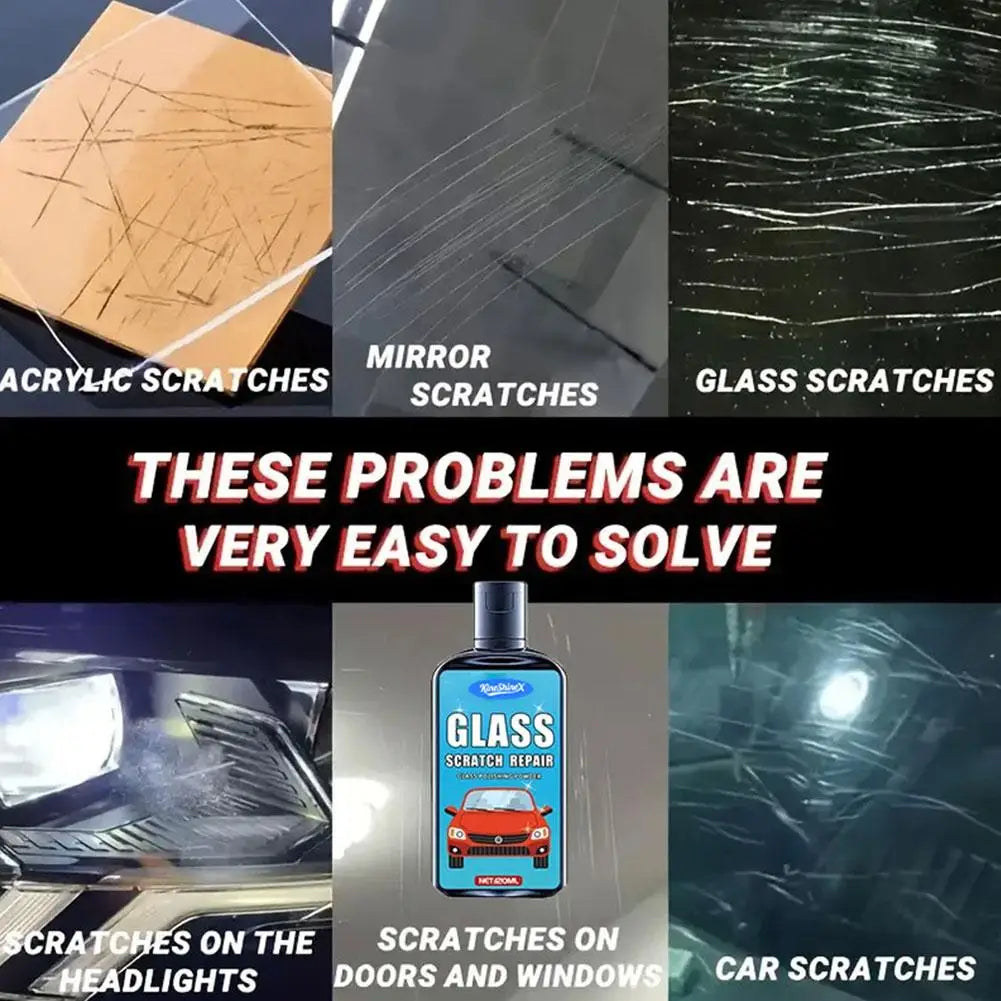 Car Glass Scratch Repair Paste & Polishing Kit | 120ml