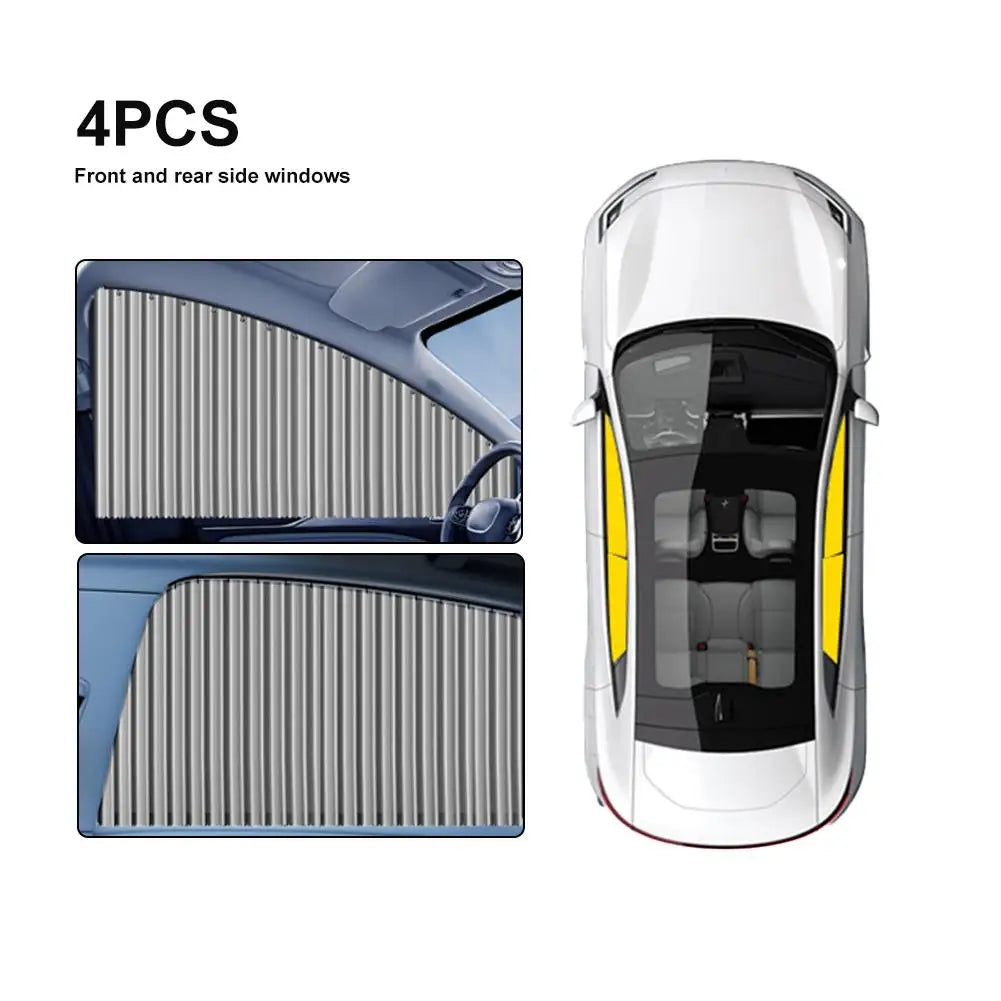 Retractable Car Side Window Sun Shade | UV Blocking Curtain