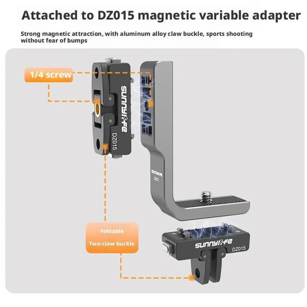 Sunnylife Magnetic L-Bracket Mount for Insta360 X5 & X4