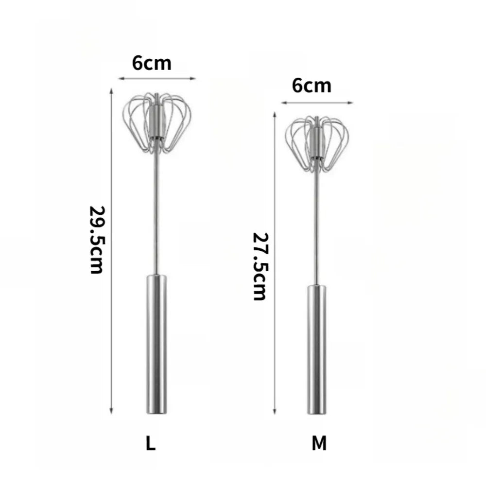 Semi-Automatic Stainless Steel Hand Whisk & Egg Beater