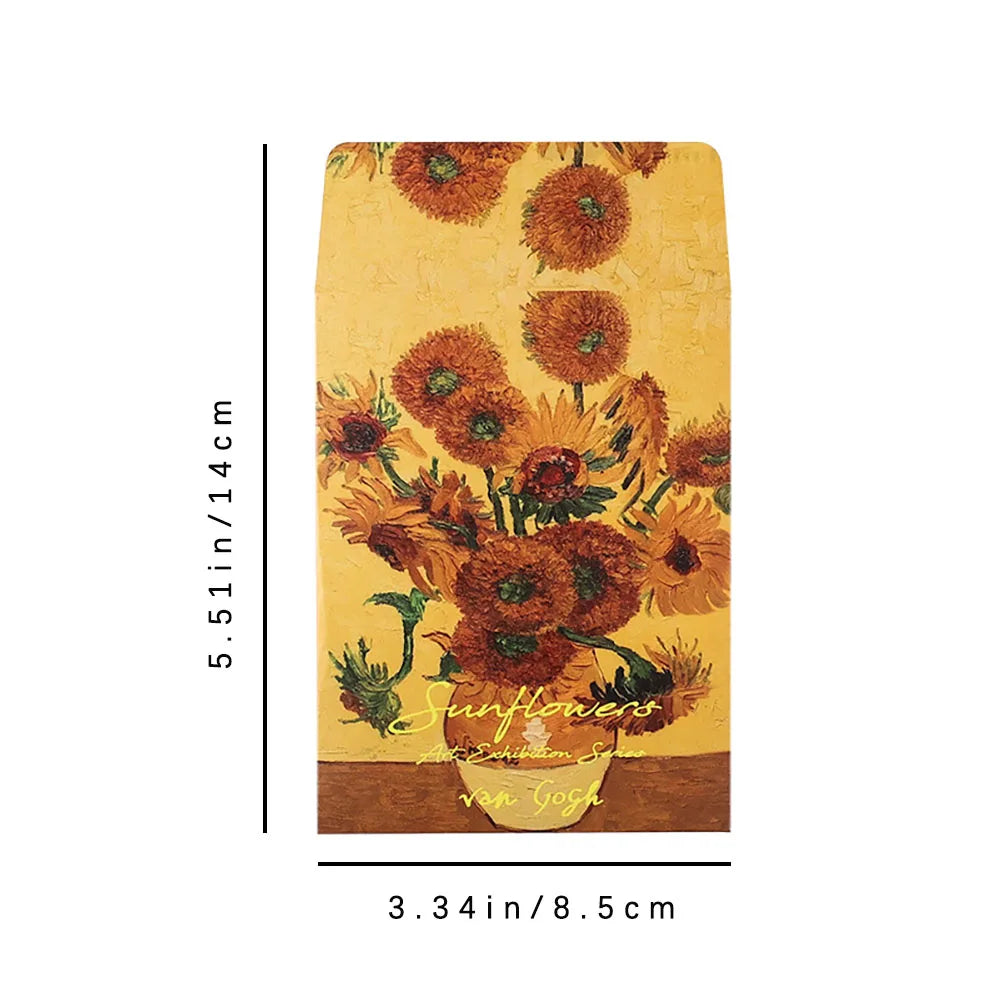 Oil Painting Thick Letterhead Envelope Greeting Card Love Letter