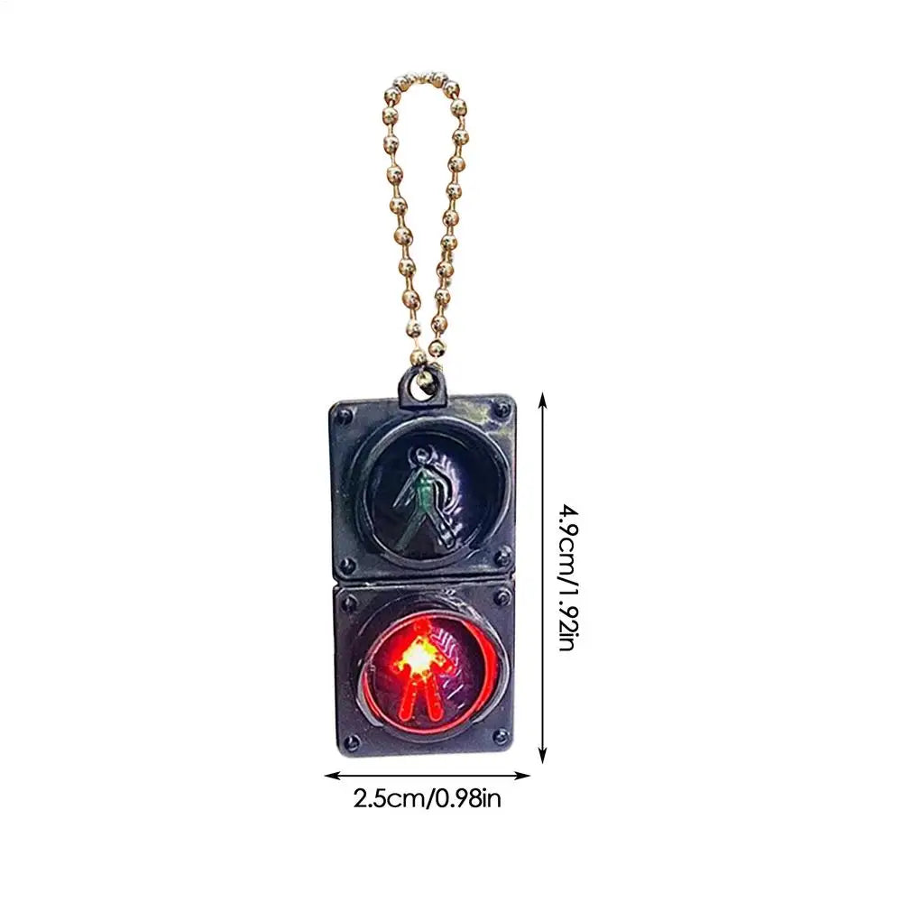 1Pcs Simulation Electronic Traffic Light Keychain Pendant Mini Pedestrian Light LED Light-emitting Toy Kids Cognitive Toy Gift Peaceful Pleasures Health and Wellness 01