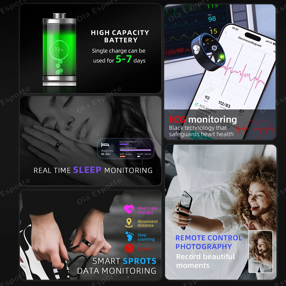 R30 Smart Health Ring – ECG, SpO₂, Sleep & Activity Tracker
