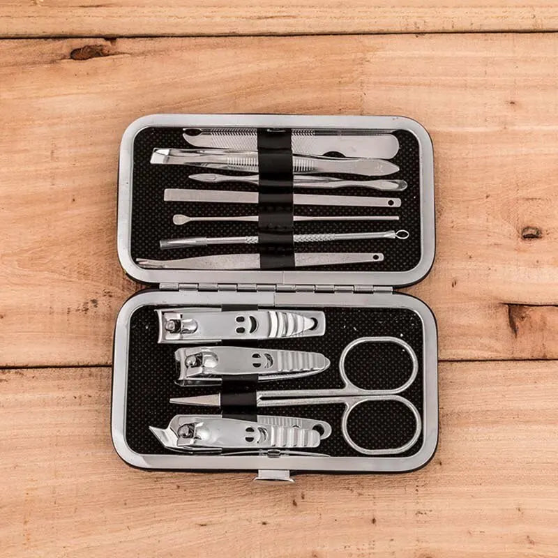 11-Piece Smiley Nail Clipper & Trimmer Set – Stainless Steel Kit Nail Care Kit Peaceful Pleasures Health and Wellness