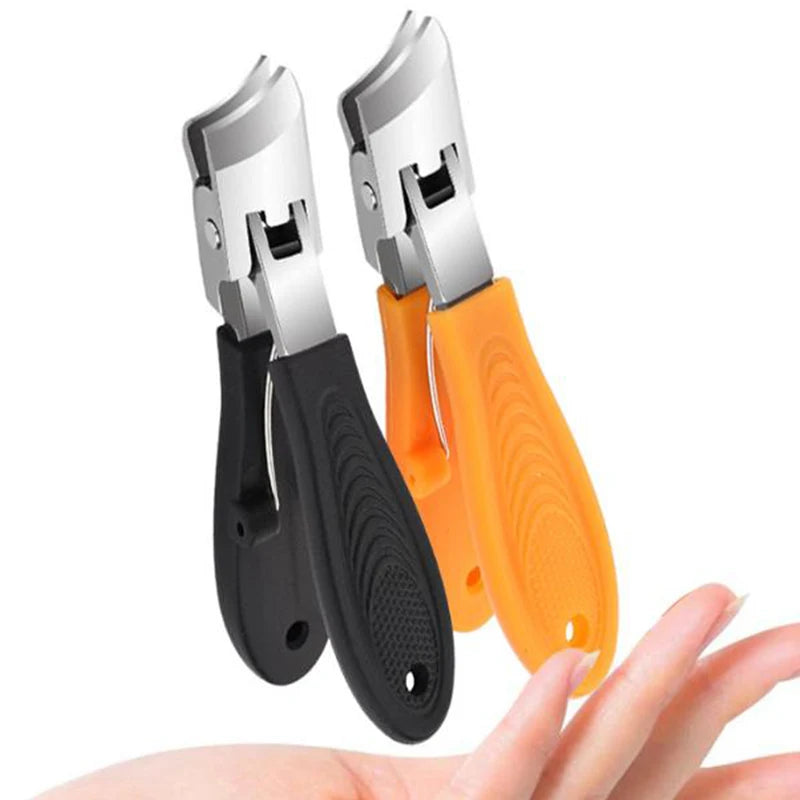 Large Jaw Openning Nail Clipper Thick Hard Slanted Nail Cutter Stainless Steel Manicure Tools Toe Cutter Trimmer Anti-Splash Peaceful Pleasures Health and Wellness