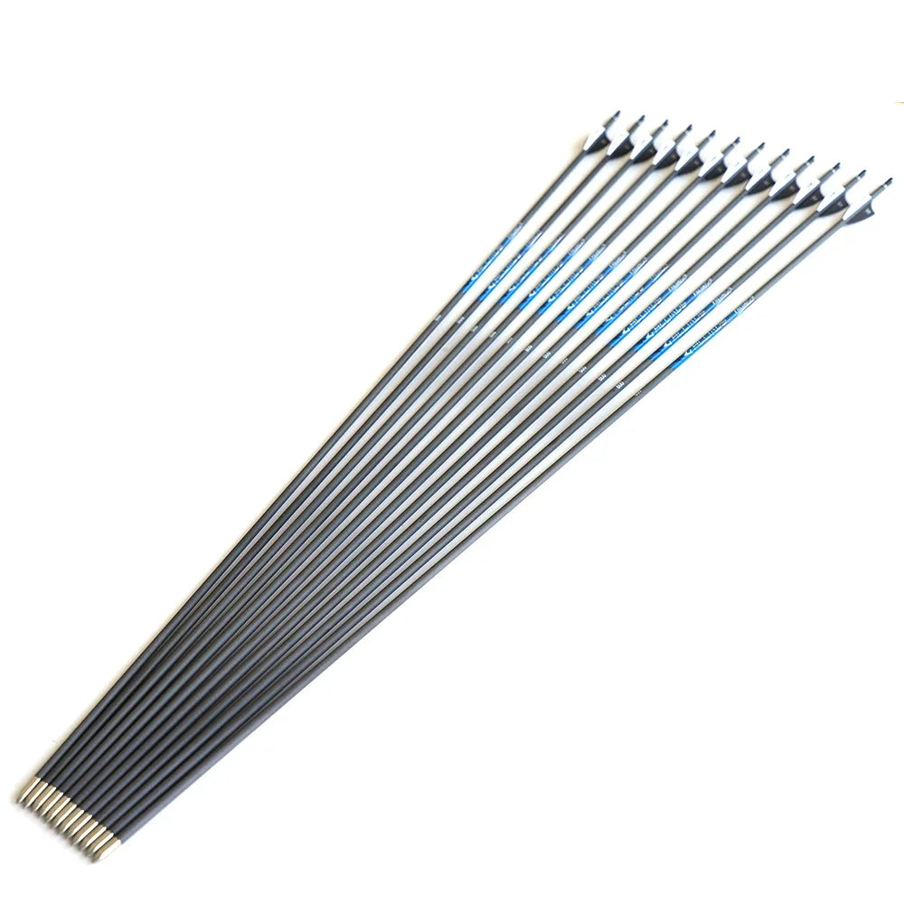 6 ID Pure Carbon Arrow Sp300 350 400 500 600 700 800 900 1000 Archery