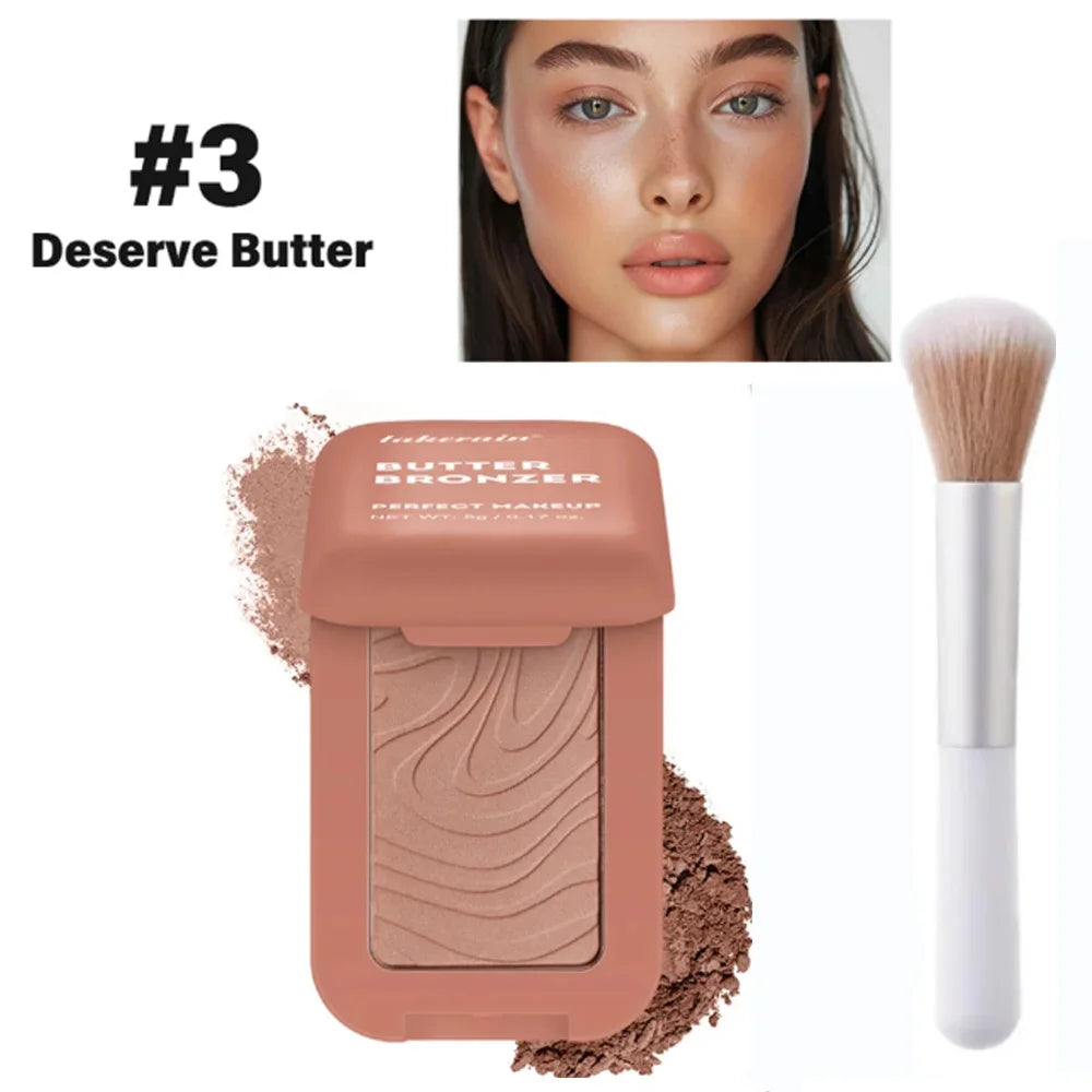 Bronzer Blush Highlights Palette&Brush Makeup Contour Sticks Cosmetics Contouring for Face Shading Palette Powder Peaceful Pleasures Health and Wellness