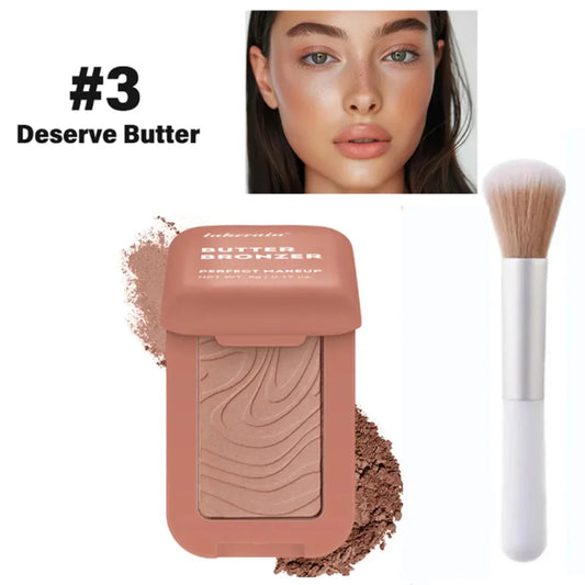 Lakerain Butter Bronzer Powder – 8 Shades, 12HR Wear Bronzer Powder Oasis Select