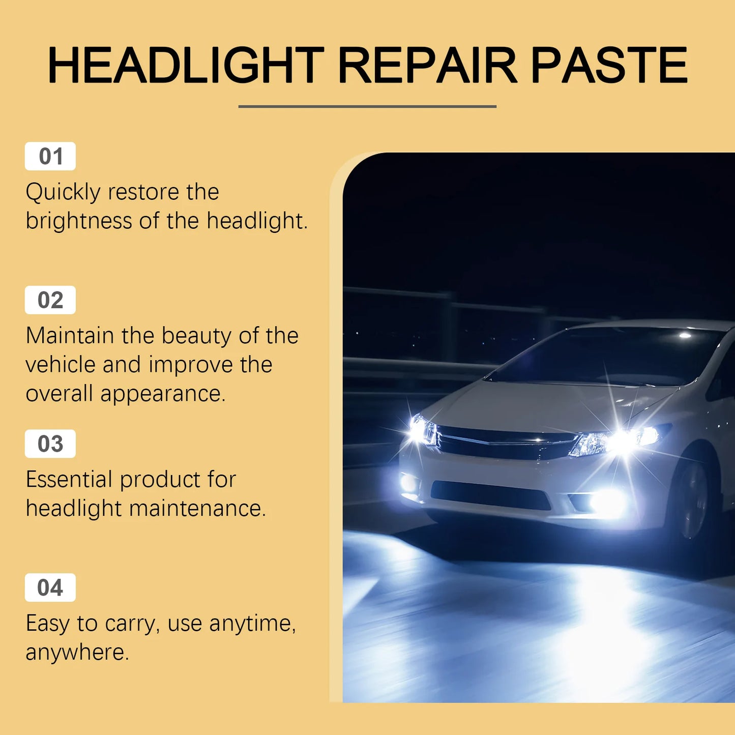 RayHong Car Headlight Restoration Polish & Deoxidizer 120ml