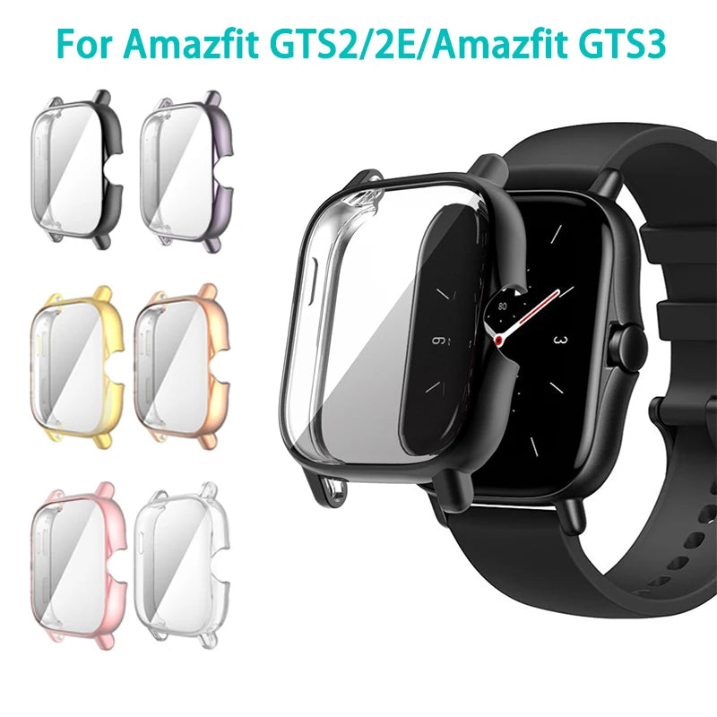 TPU Case & Screen Protector for Amazfit GTS 2/3/4 & BIP 6