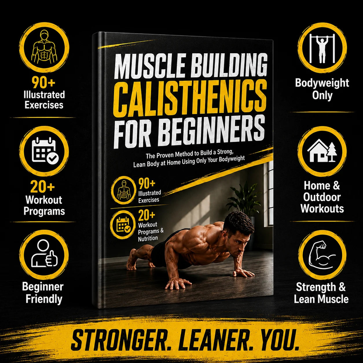 A4 Self Weight Fitness Training Guide Beginner's Exercise Manual Home