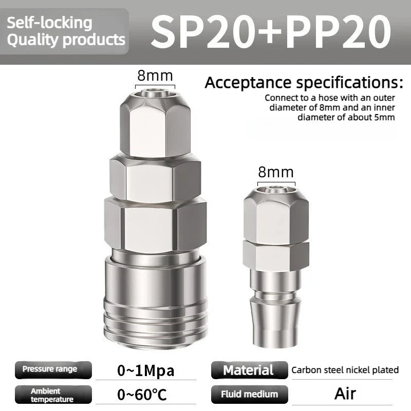 C-Type Pneumatic Quick Coupling for Air Compressor | CE Rated