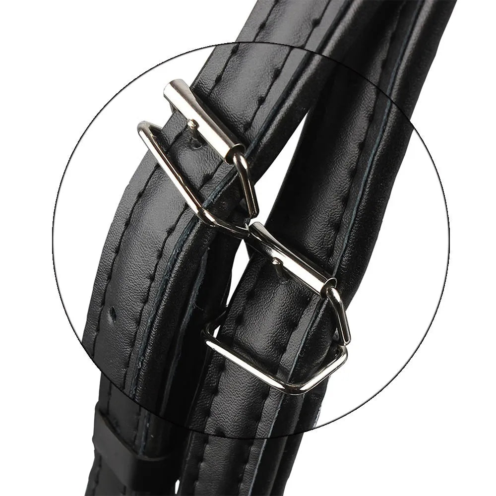 One Pair Adjustable Synthetic Leather Accordion Shoulder Straps