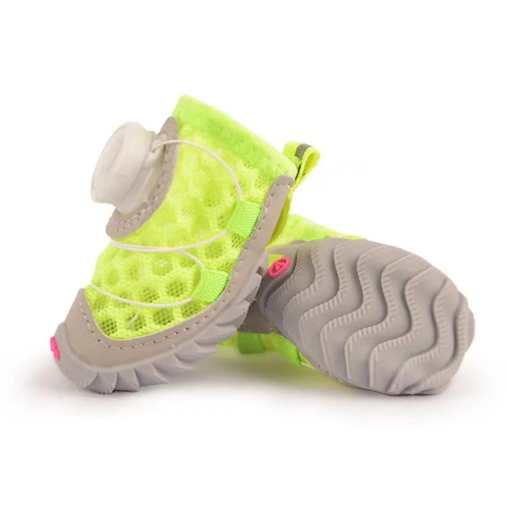 4-Pack Breathable Mesh Dog Shoes | Reflective Adjustable Boots