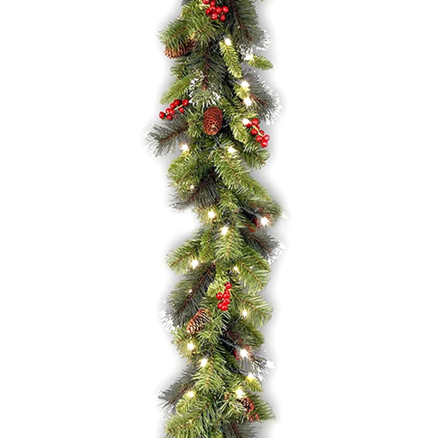 Christmas Red Berry Garland 180cm/270cm | Festive Rattan Decor