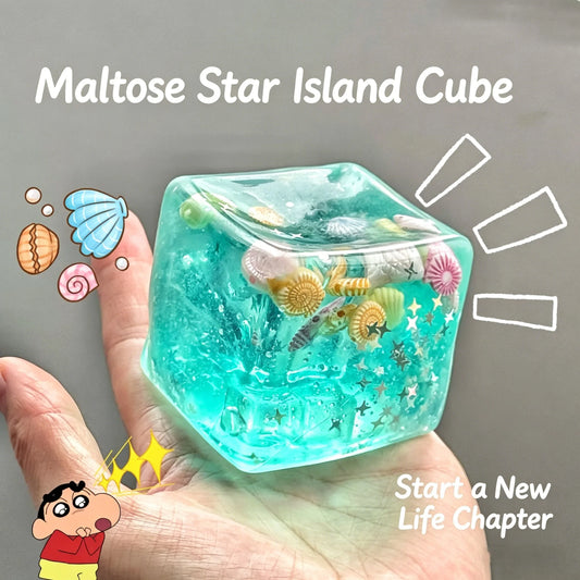 Ocean Squishy Stress Ball Cube – Slow Rise Sensory Fidget Toy Squishy Fidget Toy Peaceful Pleasures Health and Wellness