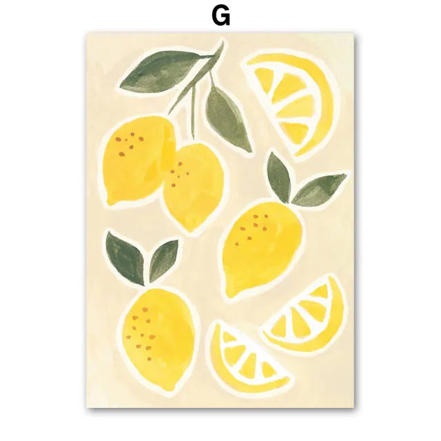 Retro Pajama Girl Lemon Flowers Vase Abstract Gallery Poster And Prints Wall Art Canvas Painting Pictures For Living Room Decor Peaceful Pleasures Health and Wellness 7 20x30cm