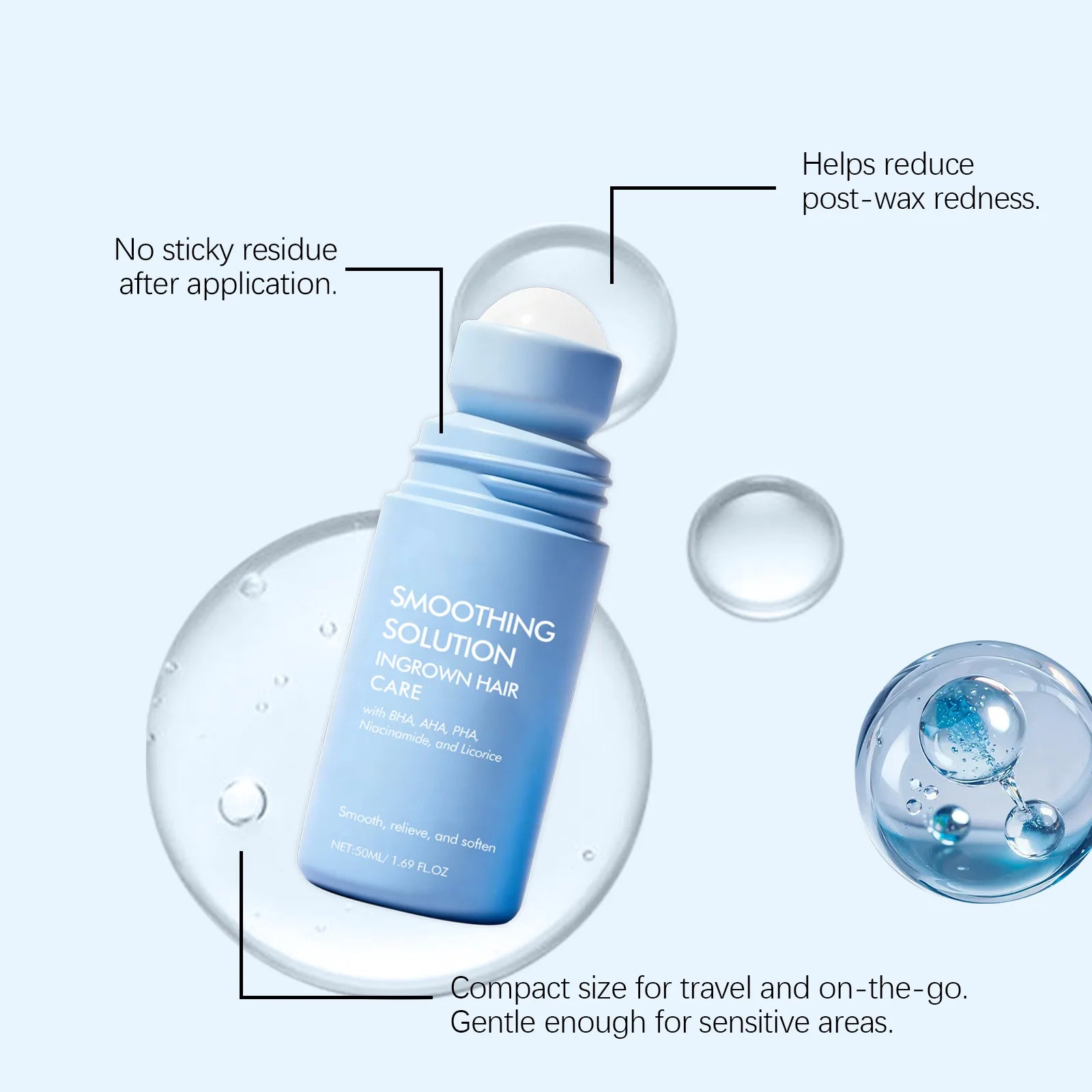 Centella Nicotinamide After Shave Oil Repair Shave Damage Moisturize Skin Reduce Redness Refresh Mild After Shave Soothe Roller Peaceful Pleasures Health and Wellness