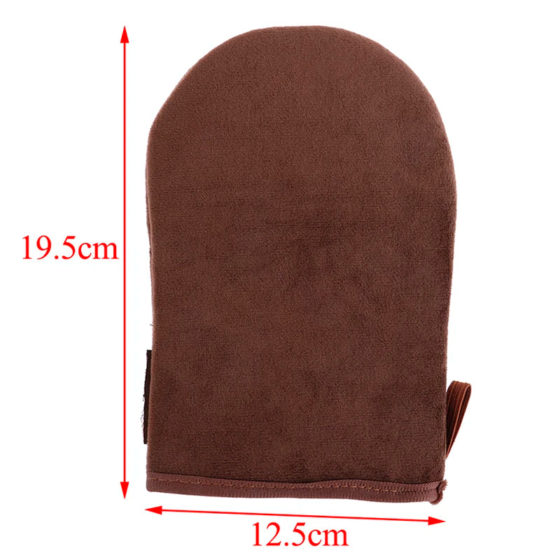 Brown Reusable Applicator Tanning Gloves Cream Lotion Mousse Body Cleaning Glove Peaceful Pleasures Health and Wellness