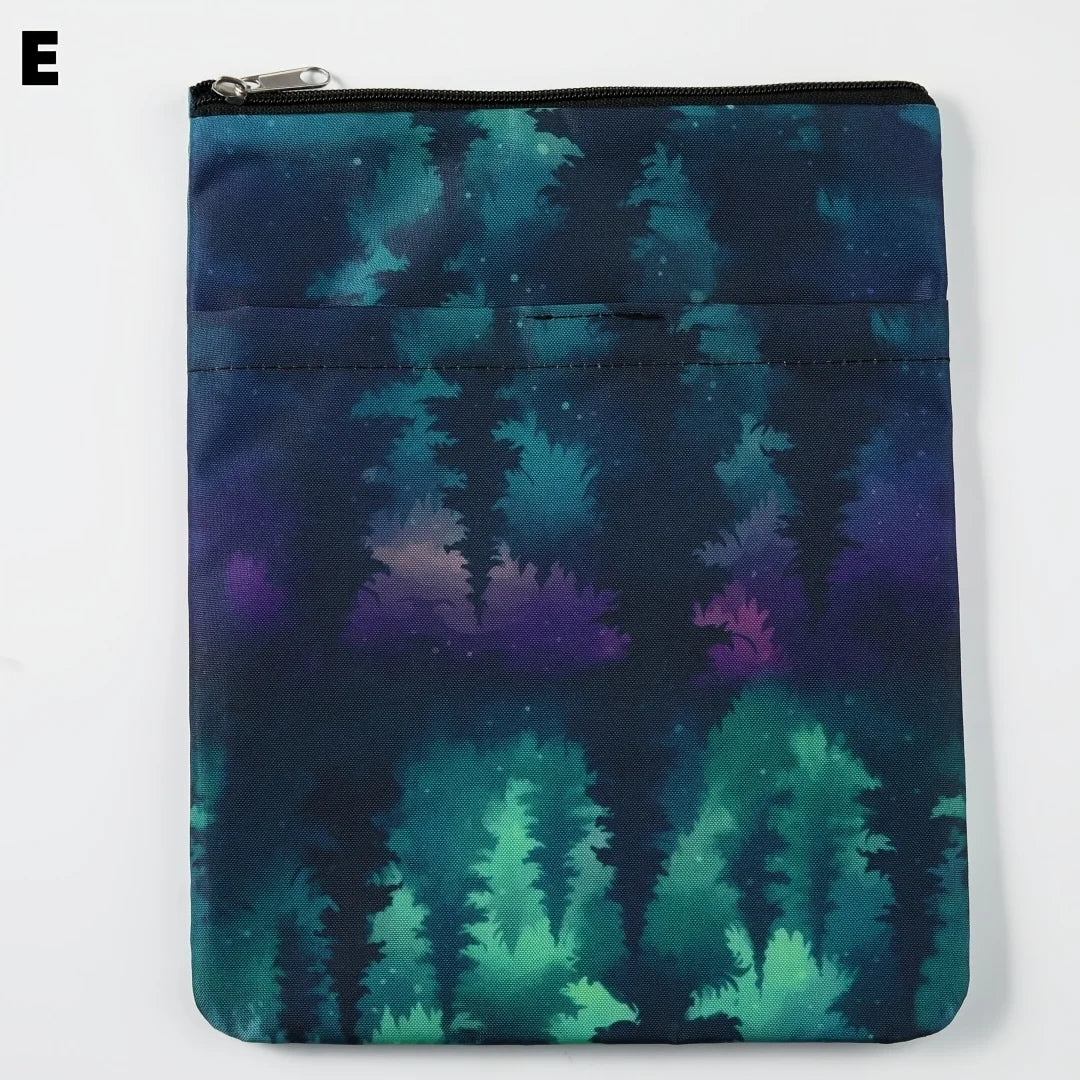 Book Sleeve with Zipper – Washable Fabric Book Cover Protector