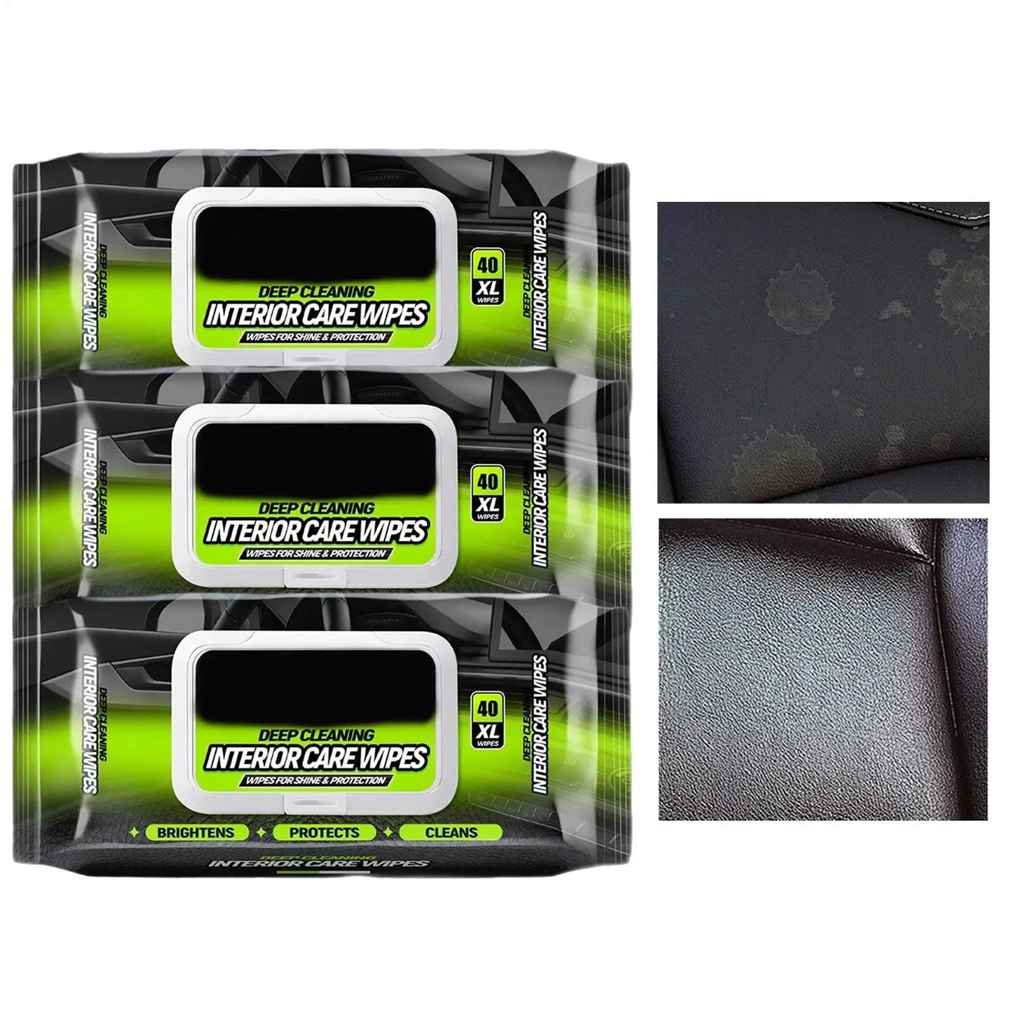 Car Interior Cleaning Wipes – Leather, Dashboard & Seat (3 Pack)