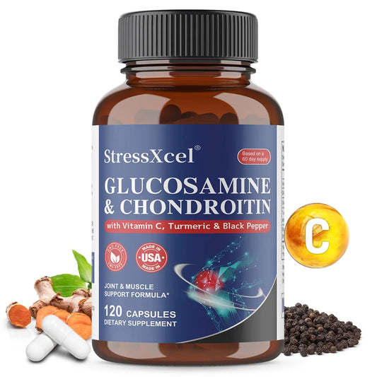 Glucosamine Chondroitin Turmeric Joint Support Capsules | Non-GMO Joint Support Supplement Peaceful Pleasures Health and Wellness