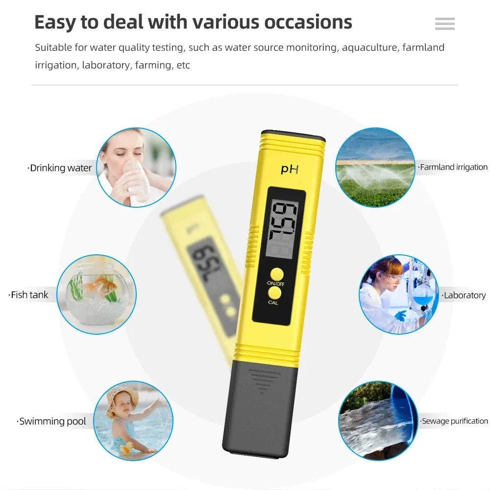 Digital PH TDS EC Meter Water Quality Tester 0-14PH 0-9990PPM LCD Monitor for Aquarium Drinking Water Pool Purity Testing Peaceful Pleasures Health and Wellness