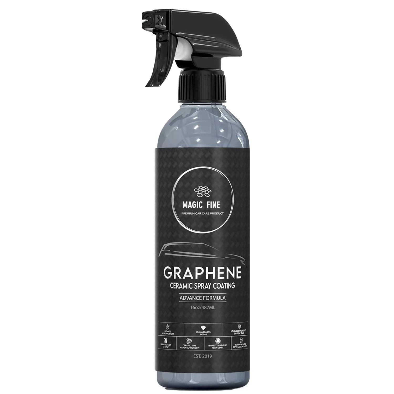 Graphene Ceramic Spray Coating Quick Easy for Cars Motorcycles Professional-Grade Sealant for Gloss Shine Waterless Wash Wax Peaceful Pleasures Health and Wellness 500ml