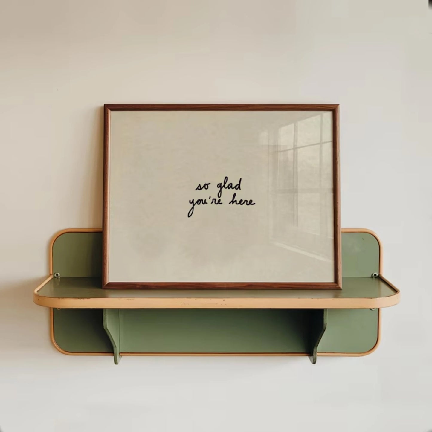 So Glad You're Here Entryway Wall Art Print Canvas Painting Poster Picture For Living Room,Guest Room Bedroom Home Decor Peaceful Pleasures Health and Wellness G3622 21x30cm No Frame