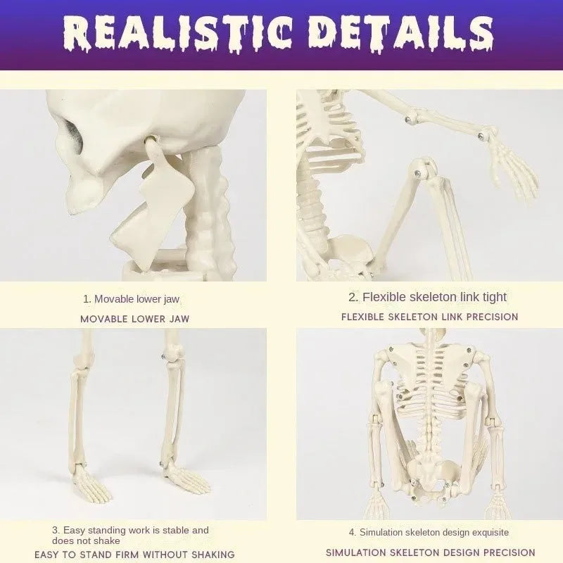 40cm Movable Skeleton Halloween Decoration – Hang or Stand