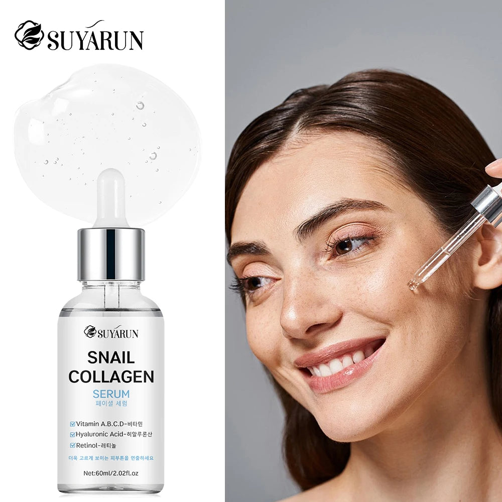 SUYARUN Snail Collagen Essence Serum - Anti-Aging, Brightening & Hydrating Facial Treatment for All Skin Types. Peaceful Pleasures Health and Wellness
