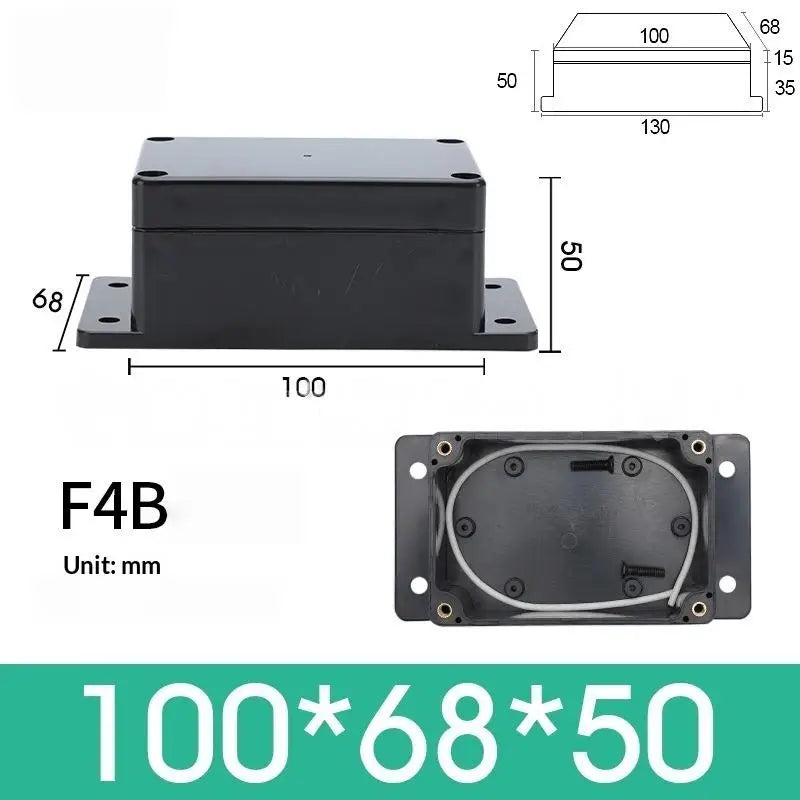 New 1/3Pcs Plastic Electronic Project Instrument Case IP65 Waterproof Black Junction Box Outdoor Container Power Enclosure Tools Peaceful Pleasures Health and Wellness B 100x68x50mm 3pcs