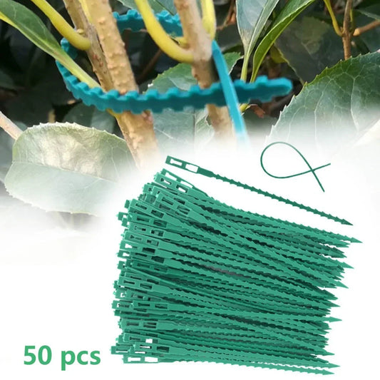 50pcs Adjustable Reusable Plant Cable Ties – Garden Stem Clips Garden Plant Ties Oasis Select Default Title