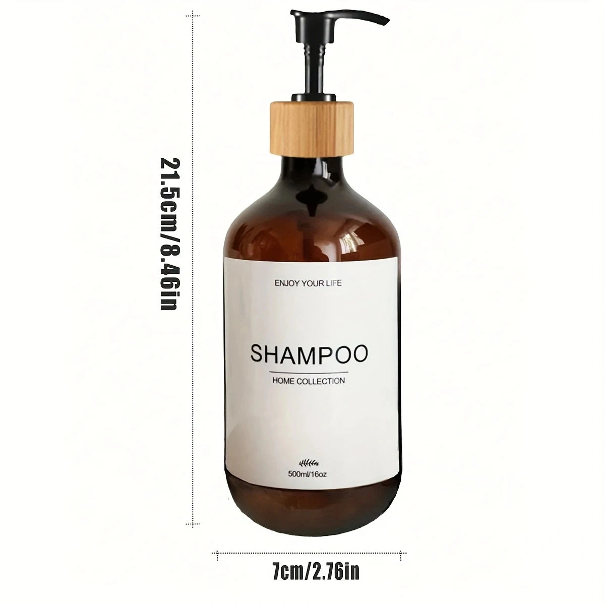Bathroom Shampoo Dispenser Set 500ml Conditioner Body Wash Bottles Refillable Dispenser Farmhouse Decoration Storage Bottles Peaceful Pleasures Health and Wellness