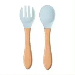 Food-Grade Silicone Baby Spoon & Fork Set | BPA-Free